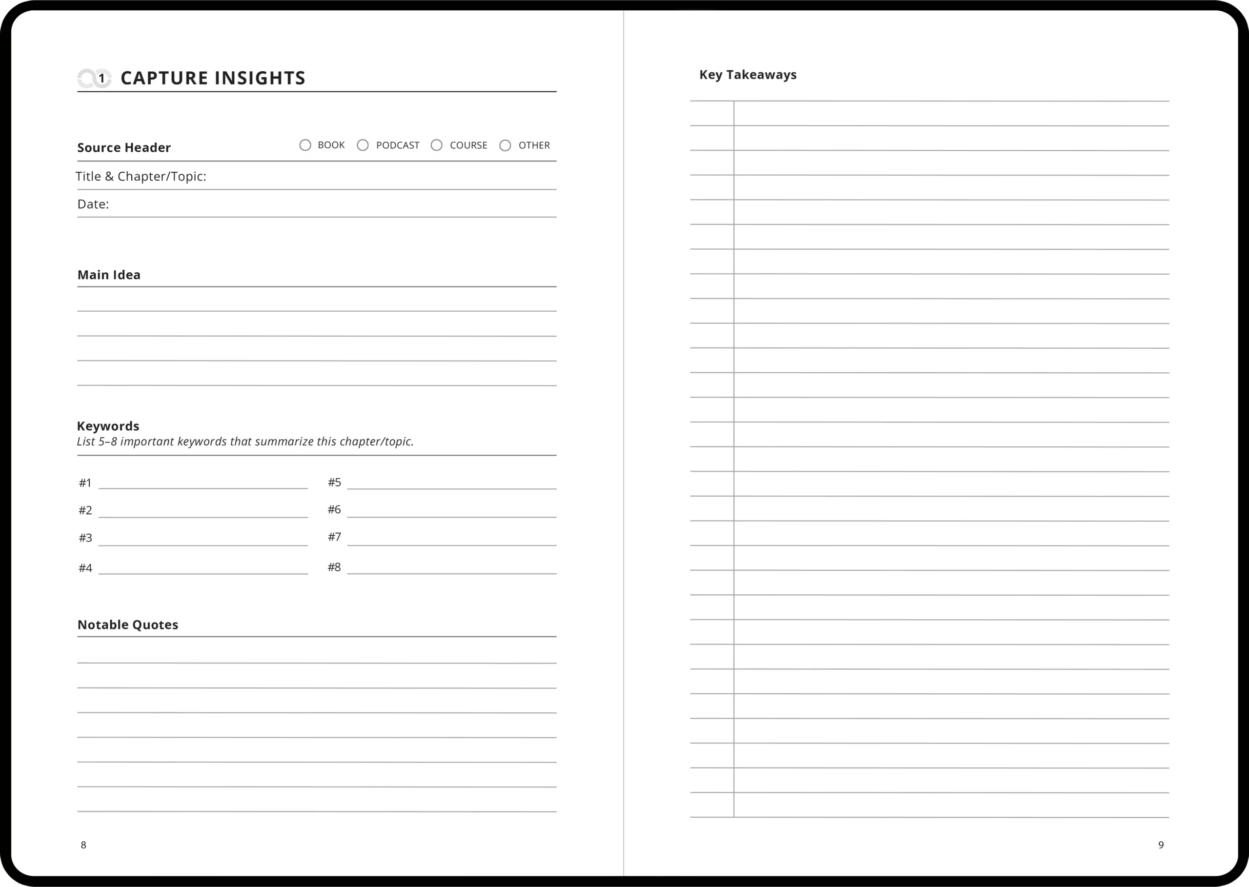 capture insights capture insights in mooz impact journal