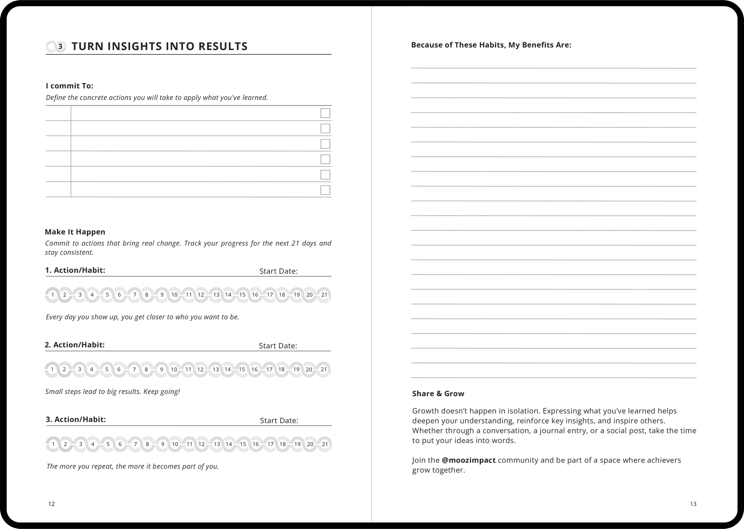 Turn insights into Results with Mooz Impact Journal Turn insights into Results with Mooz Impact Journal